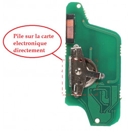 Carte electronique pour Telecommande 2 boutons de type CE0523, Frequence ASK, Transpondeur de type PCF7941 2B-523-ASK-PCF7941