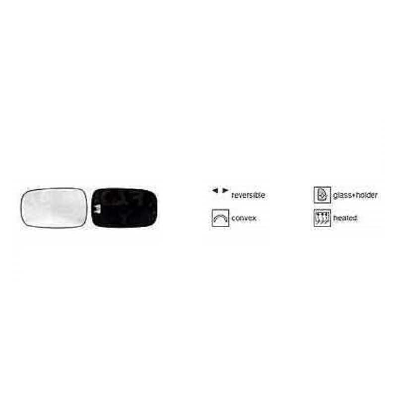 Glace de retroviseur avec support pour Renault Clio 3 6433228 Glace de retroviseur avec support pour Renault Clio 3 6433228