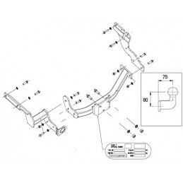 Attelage fixe pour Transit Connect/Tourneo Connect 031-311