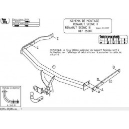 Attelage pour Renault Scenic 2 et 3 2508R