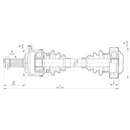 Cardan arriere pour BMW DRS6216.00