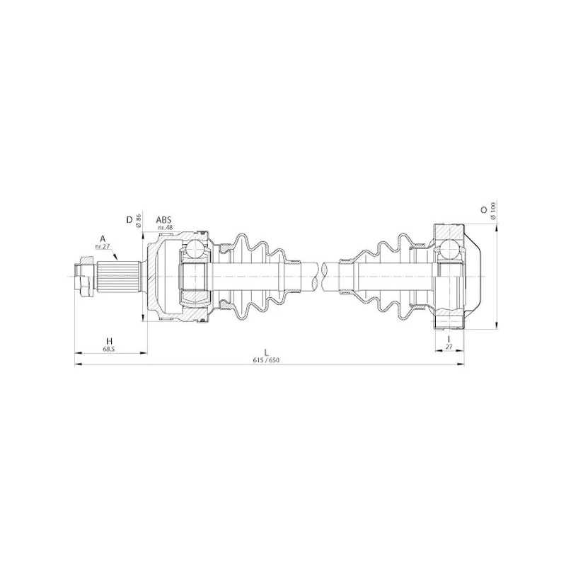 Cardan arriere pour BMW DRS6216.00