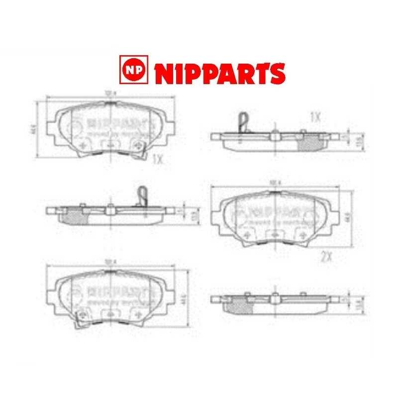 Jeu de 4 plaquettes de frein arrière pour Mazda 3 N3613027 Jeu de 4 plaquettes de frein arrière pour Mazda 3 N3613027