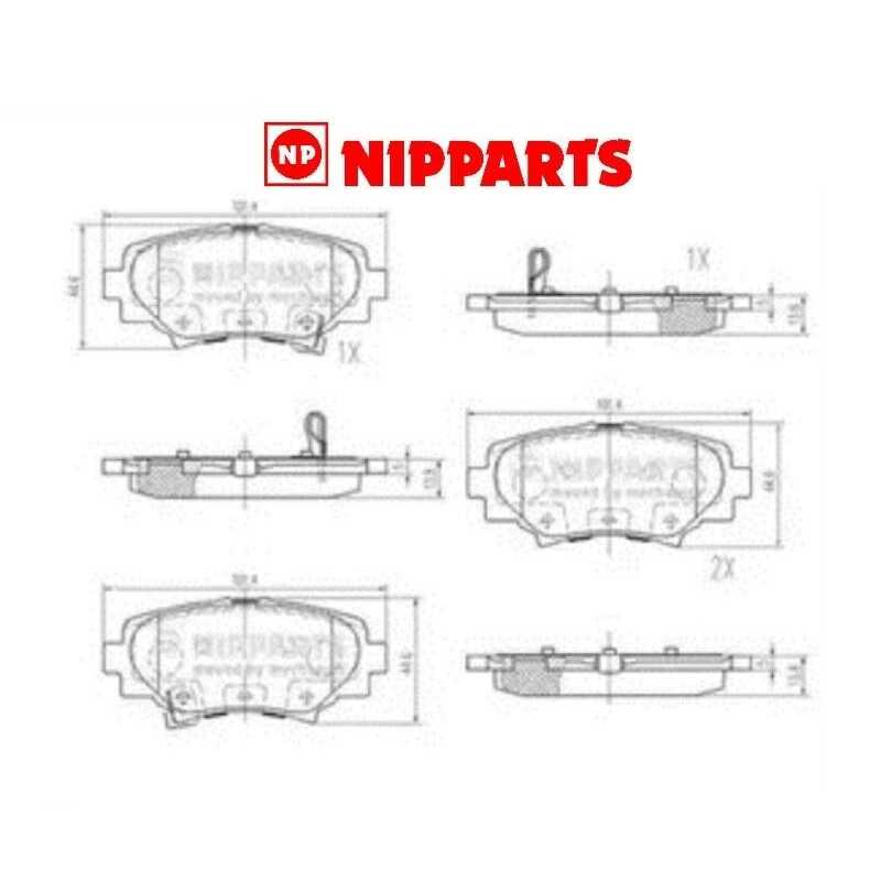 Jeu de 4 plaquettes de frein arrière pour Mazda 3 N3613027