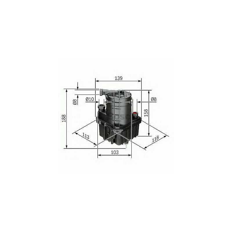 Filtre à carburant MECAFILTER pour Renault Clio Modus 1.5 ELG5317