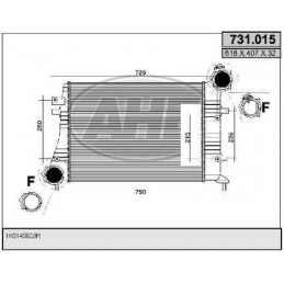 Echangeur d'air 2.0 Tdi A3 Toledo Superb Golf 5 plus 1024102