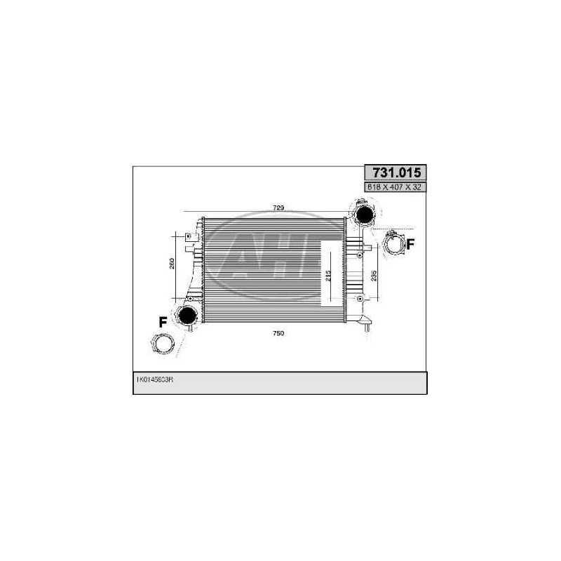 Echangeur d'air 2.0 Tdi A3 Toledo Superb Golf 5 plus 1024102