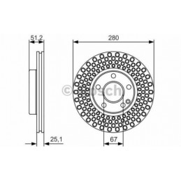 Jeu de 2 disques de frein avant BOSCH pour Mercedes Classe A w176 B w246 w242 CLA C117 0 986 479 A00