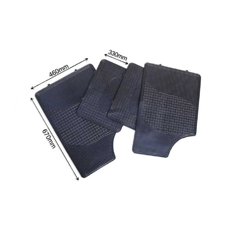 JEU DE 4 TAPIS EN CAOUCHOUC - REVERSIBLE