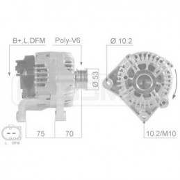 Alternateur MESSMER pour Bmw Série 3 X3 X5 Land Rover Freelander 2.0 3.0 210530A