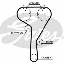 Courroie de distribution GATES pour Audi A1 A3 A5 Q3 Seat Ibiza Leon Skoda Fabia Octavia Yeti Vw Golf 6 7 5680XS