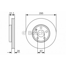 Jeu de 2 Disques de frein avant BOSCH pour Mercedes Classe A B CLA GLA 0 986 479 A01