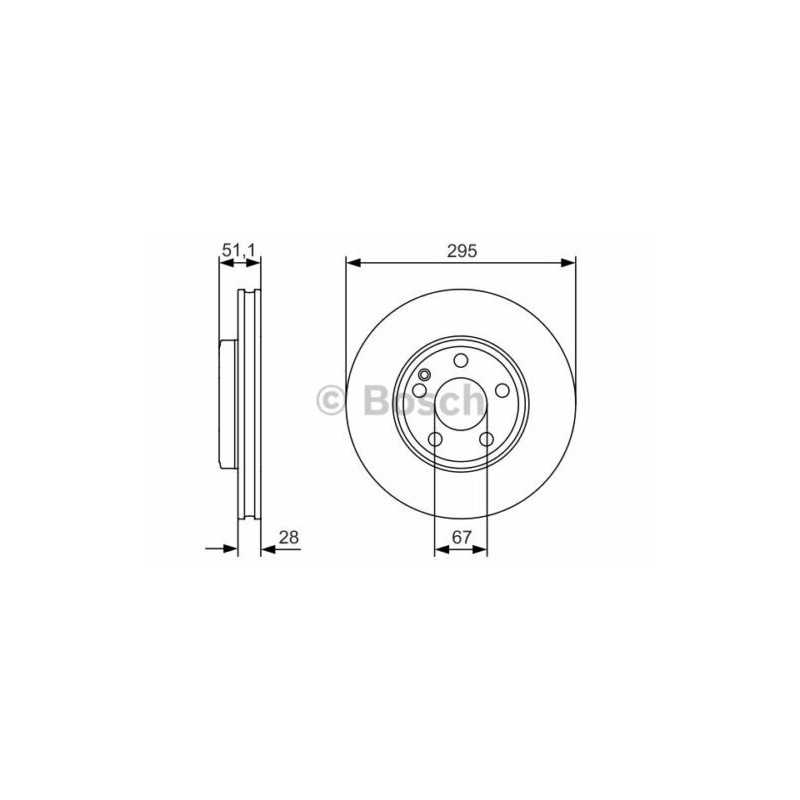 Jeu de 2 Disques de frein avant BOSCH pour Mercedes Classe A B CLA GLA 0 986 479 A01