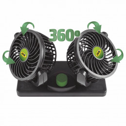 VENTILATEUR DE VOITURE DOUBLE 4"- 12 V