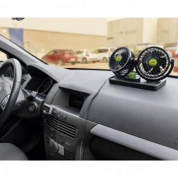 VENTILATEUR DE VOITURE DOUBLE 4"- 12 V