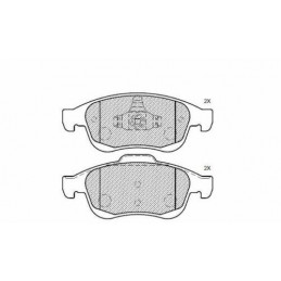 Jeu de 4 plaquettes de frein avant pour Dacia Dokker Duster Renault Captur Scénic Mégane B111037