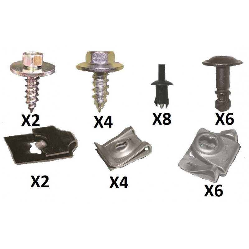 Kit de clips pour protections de moteur pour BMW 3 de 11/04 à 08/08 RX90209