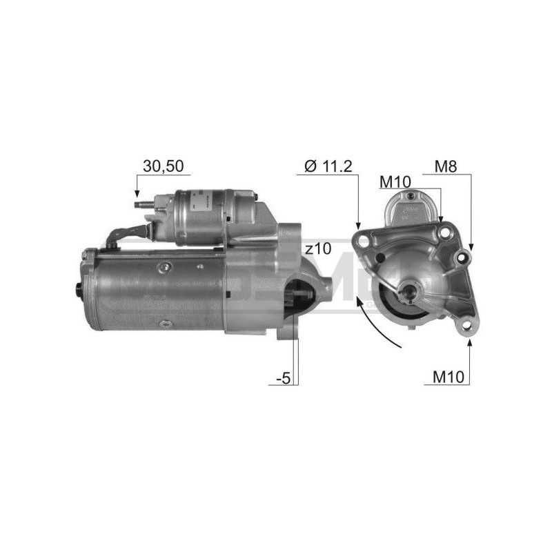 Démarreur MESSMER 2.20 kw 12v pour Nissan Interstar Kubistar Primastar Opel Movano Vivaro Renault Avantime Espace Laguna 220136a