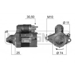 Démarreur MESSMER 12V 1kW pour Citroën C1 Peugeot 107 Toyota Aygo 220395A