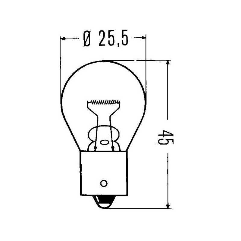 Ampoule P21W 12V 21W Douille BA15S