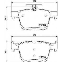 Jeu de 4 plaquettes de frein arrière pour Audi A3 TT Q2 Seat Ateca Leon Skoda Vw Golf Touran B111503