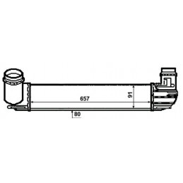 Intercooler, échangeur, radiateur d'air pour Renault Megane 3 et CC Scenic 3 Grand Scenic 3 30481