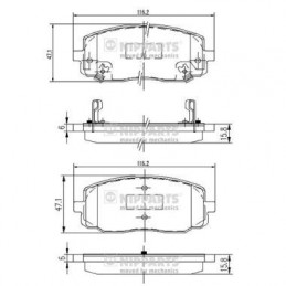 Plaquettes de frein avant pour Hyundai J3600323