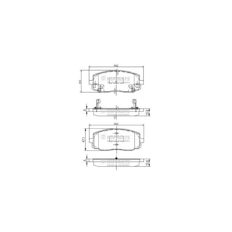 Plaquettes de frein avant pour Hyundai J3600323 Plaquettes de frein avant pour Hyundai J3600323