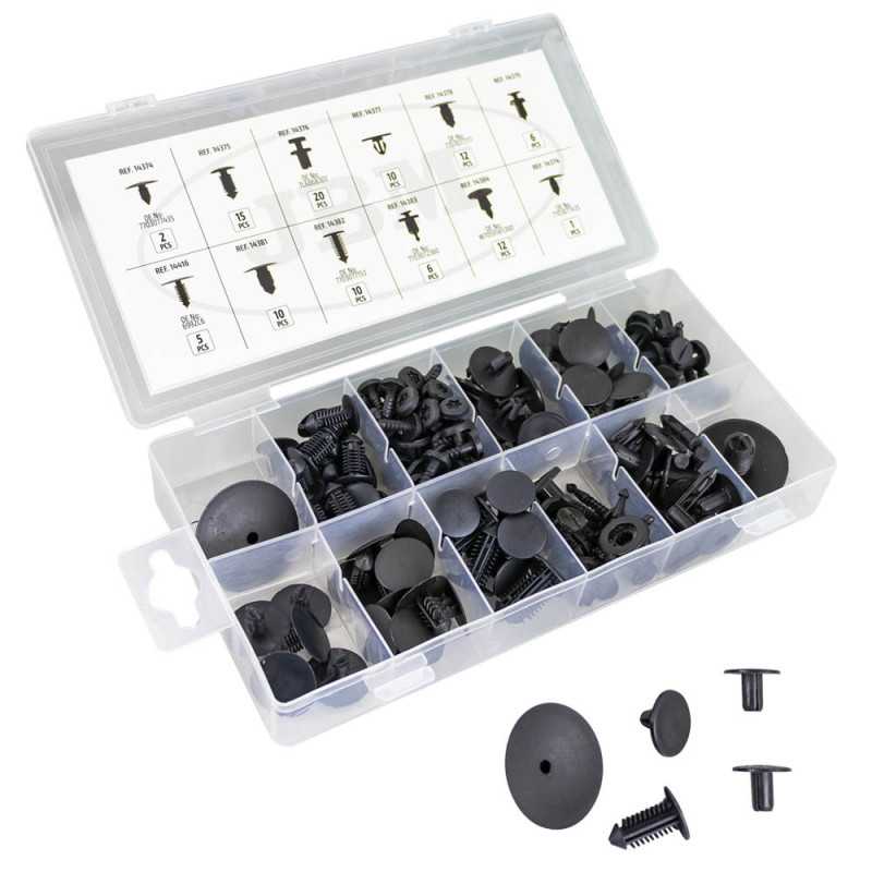 KIT DE 109 CLIPS POUR PANNEAUX DE PORTE RENAULT OPEL DACIA 53712 KIT DE 109 CLIPS POUR PANNEAUX DE PORTE RENAULT OPEL DACIA 53712