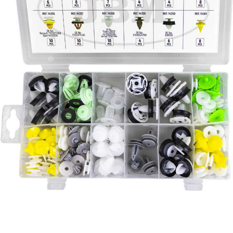 KIT DE 85 CLIPS POUR PANNEAUX DE PORTE RENAULT DACIA 53710 KIT DE 85 CLIPS POUR PANNEAUX DE PORTE RENAULT DACIA 53710