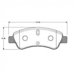 Jeu de 4 plaquettes de frein avant Denckermann pour Citroen Berlingo, C4, Picasso, Xsara Peugeot 206 207 Partner B110851