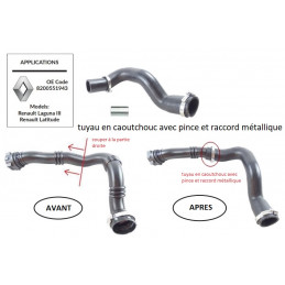 Durite de turbo Renault Laguna 3 2.0 dci