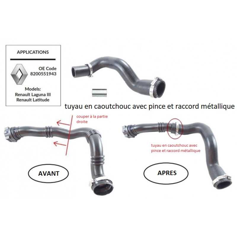 Durite de turbo pour Renault Laguna 3 2.0 dci 97625