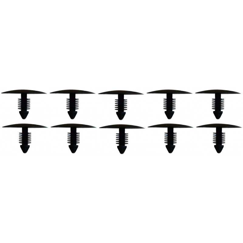 10 clips, rivets de capot, grilles, pare chocs pour Land Rover 3476
