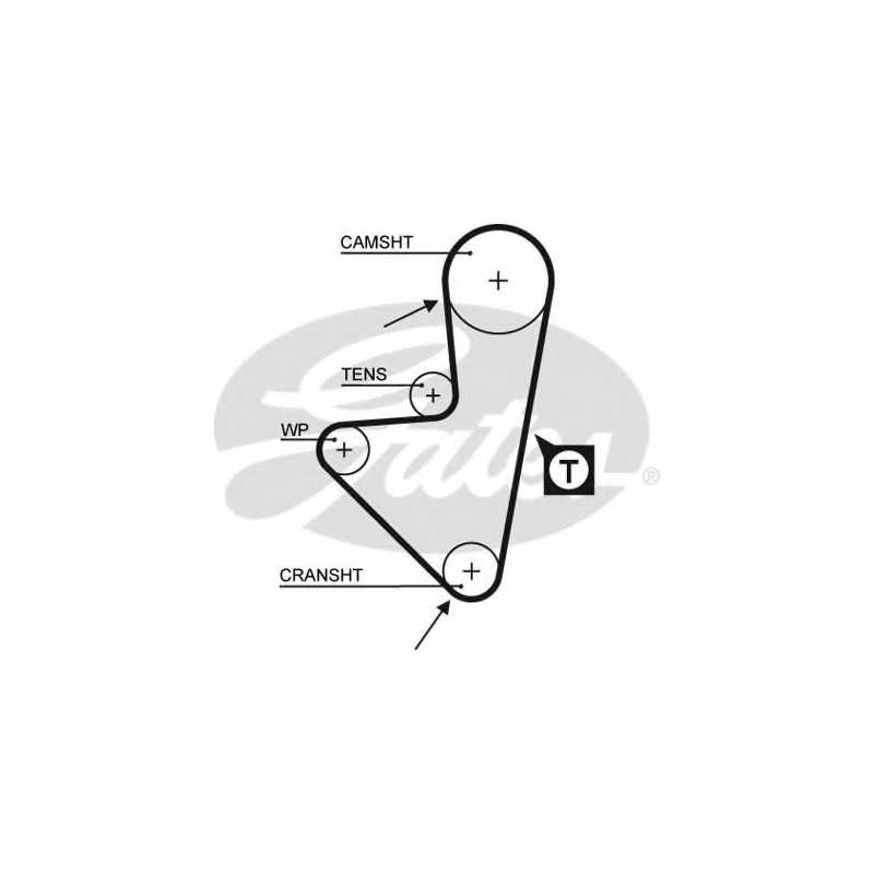 Courroie de distribution GATES pour Citroen Ax C15 Peugeot 106 205 306 309 1.4 G5175XS