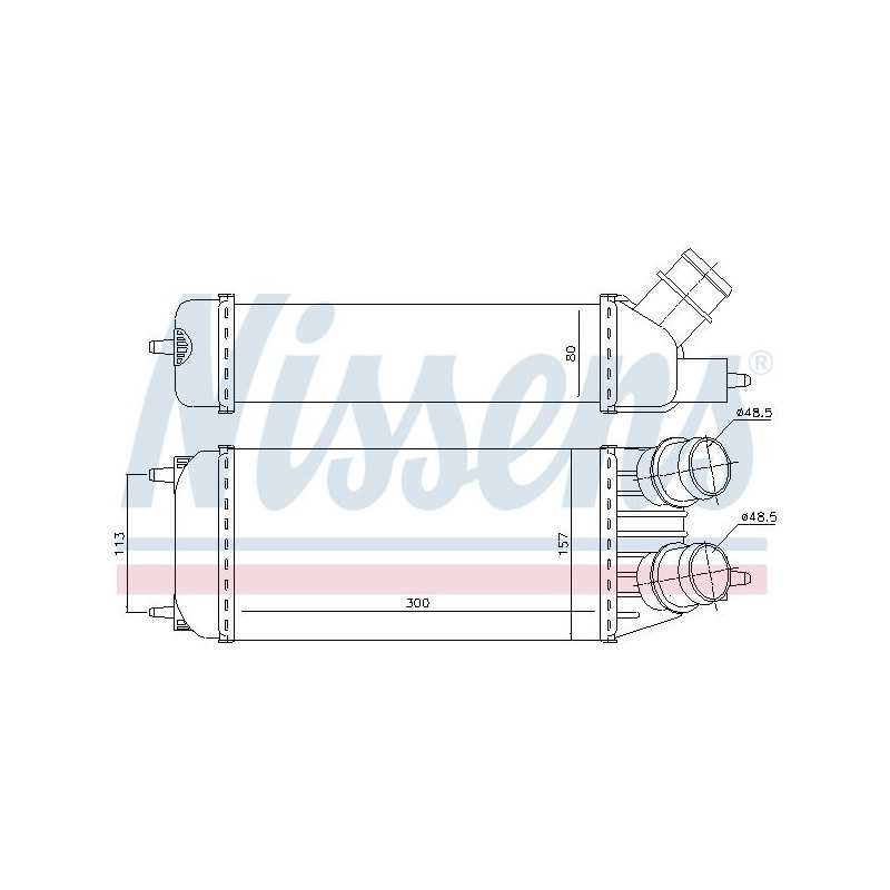 Intercooler, échangeur NISSENS pour Citroen Jumpy Fiat Scudo Peugeot Expert 1.6 2.0 4881255