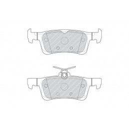 Jeu de 4 plaquettes de frein arrière pour Peugeot 308 PH 2 et 308 SW 101735609