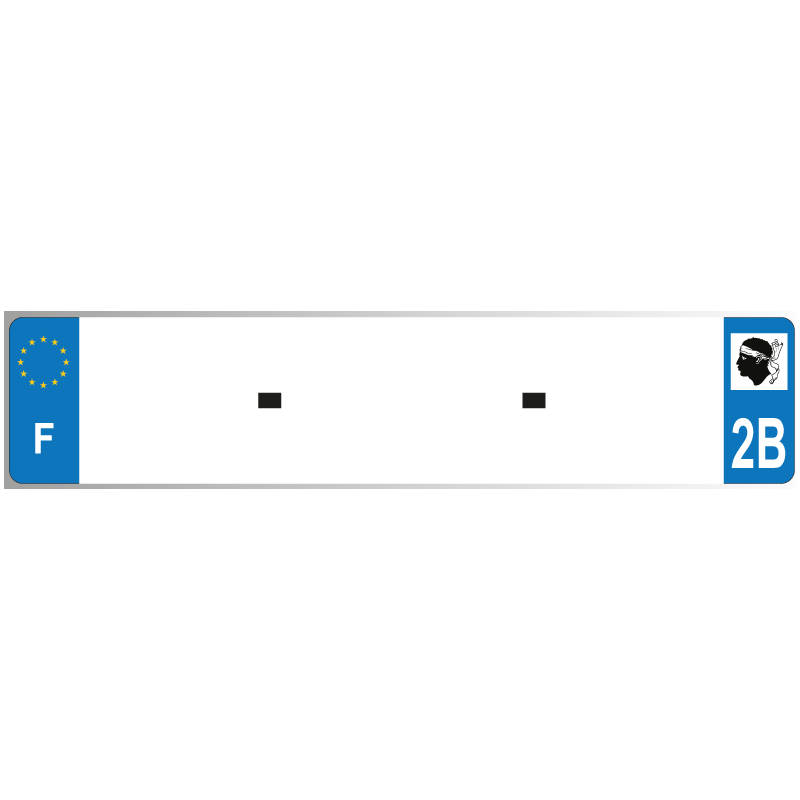 Forfait Plaque plexiglas à votre immatriculation dept. 2B avec rivets PLAQ2B Forfait Plaque plexiglas à votre immatriculation dept. 2B avec rivets PLAQ2B