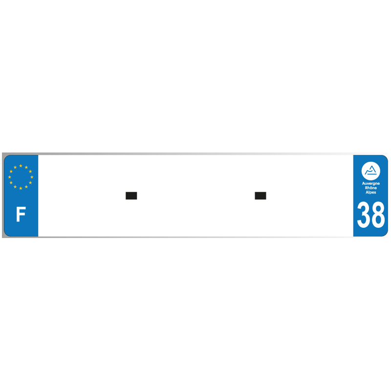 Forfait Plaque plexiglas à votre immatriculation dept. 38 avec rivets PLAQ38 Forfait Plaque plexiglas à votre immatriculation dept. 38 avec rivets PLAQ38
