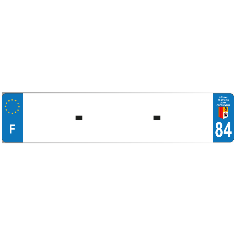 Forfait Plaque plexiglas à votre immatriculation dept. 84 avec rivets PLAQ84 Forfait Plaque plexiglas à votre immatriculation dept. 84 avec rivets PLAQ84