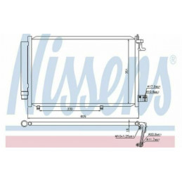 Condenseur, radiateur de climatisation NISSENS pour Ford Fiesta 6 1.4 1.6 CO5345