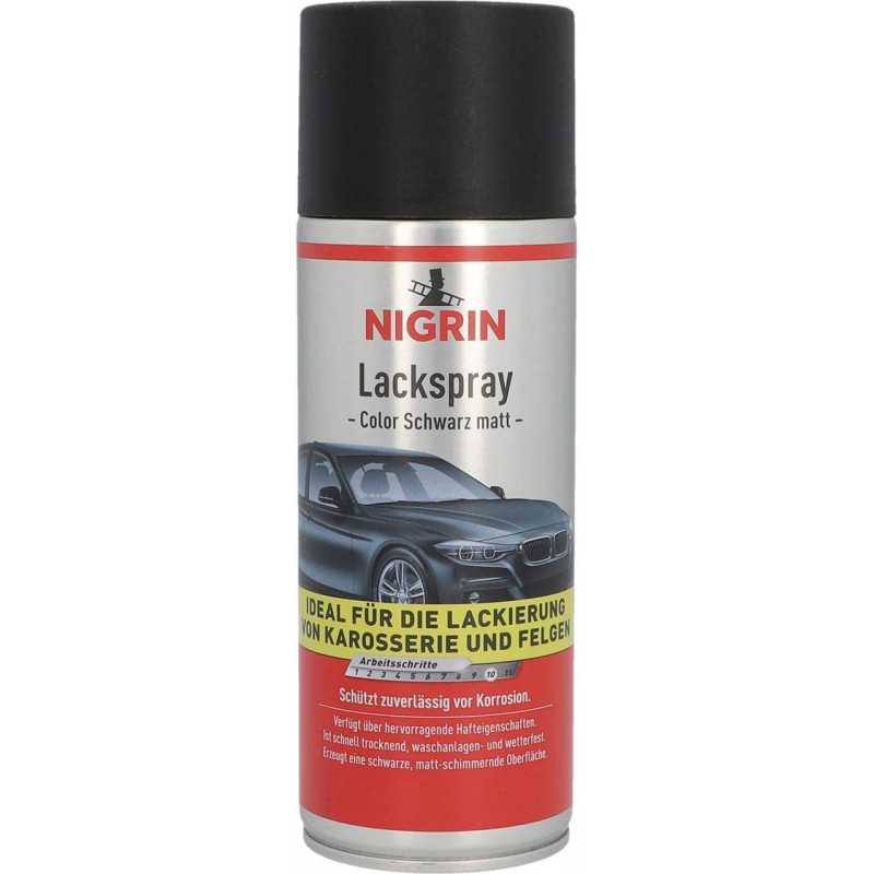 Laque en aérosol couleur noir mat - 400 ml NIG74112 Laque en aérosol couleur noir mat - 400 ml NIG74112