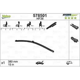 1 Balai d'essuie-glace plat 380 MM 30 CM 578501