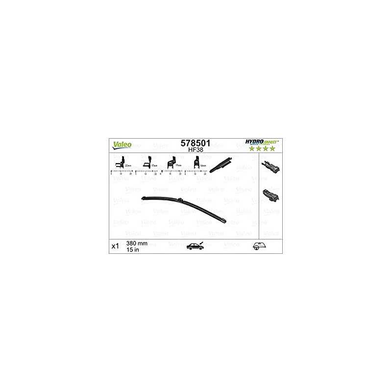 1 Balai d'essuie-glace plat 380 MM 30 CM 578501