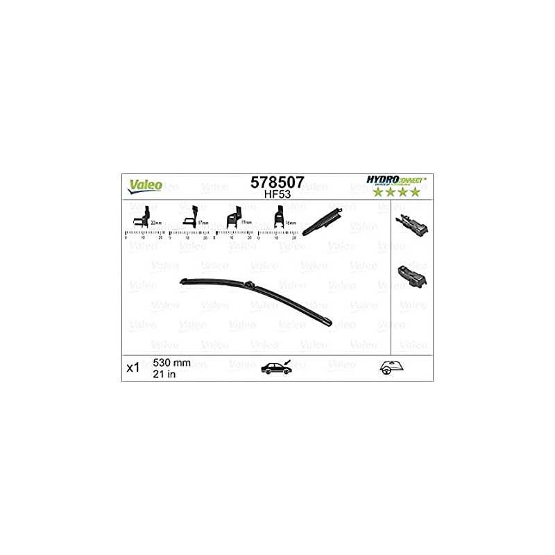 1 Balai d'essuie-glace plat avant VALEO 530mm 53cm 578507