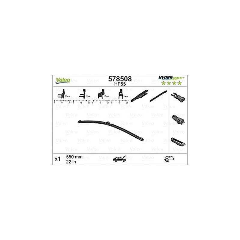 1 Balai d'essuie-glace avant plat VALEO 550 mm 55cm 578508