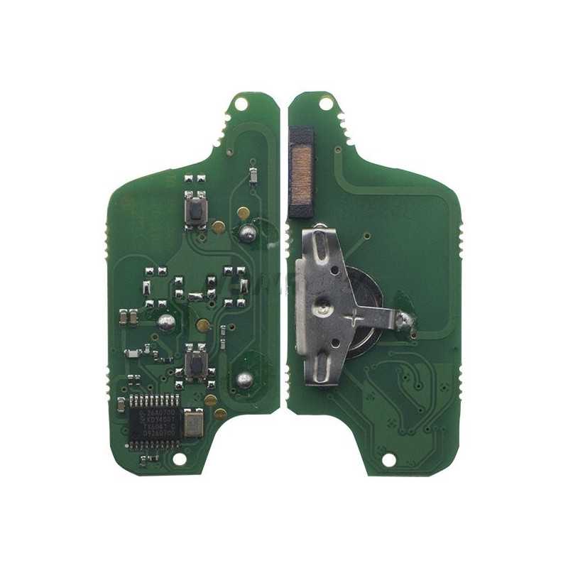 Carte electronique pour Telecommande 2 boutons Frequence ASK, Transpondeur de type PCF7941 2B-433-ASK-PCF7941