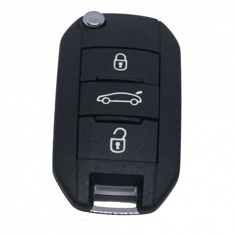 Coque de clé 3 boutons PCF7941 (Titag2) HU83 434Mhz Peu-RH-30 Coque de clé 3 boutons PCF7941 (Titag2) HU83 434Mhz Peu-RH-30
