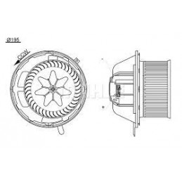 Pulseur d'air habitacle pour Bmw Série 1 3 X1 X3 X4 Z4 AB194000S