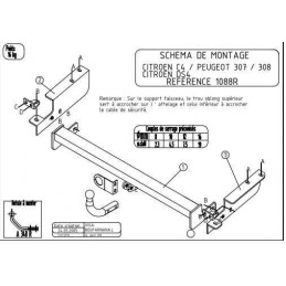Attelage Citroen C4 3 et 5 portes et Citroen DS4 1088R